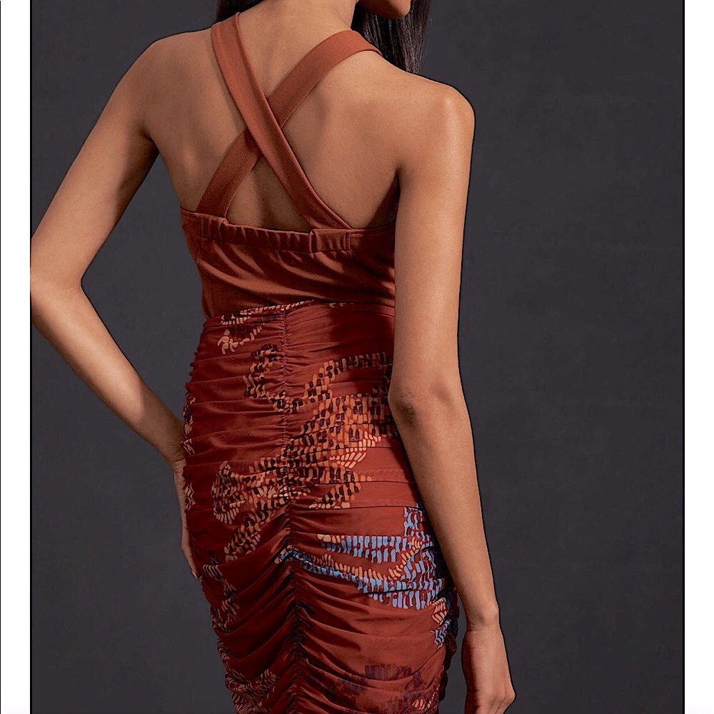 FARM RIO by Anthropologie Ruched Mesh Skirt - Picture 4 of 9